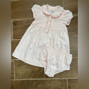 Ralph Lauren Toddler Girl 18M Light Pink Polo Ruffle Dress with Bloomers
